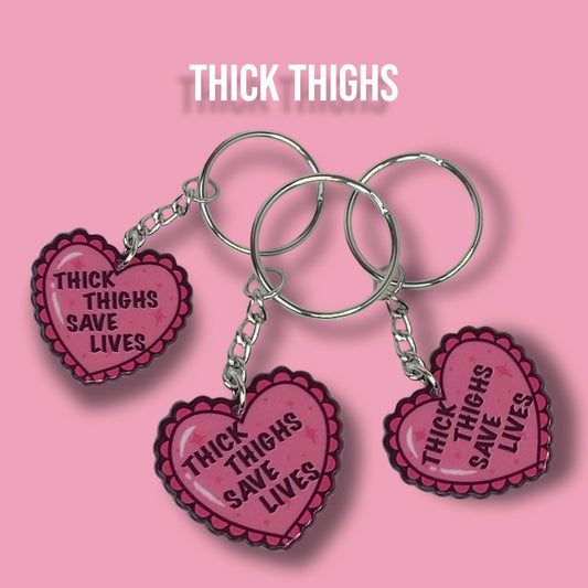 THICK THIGHS KEYCHAIN