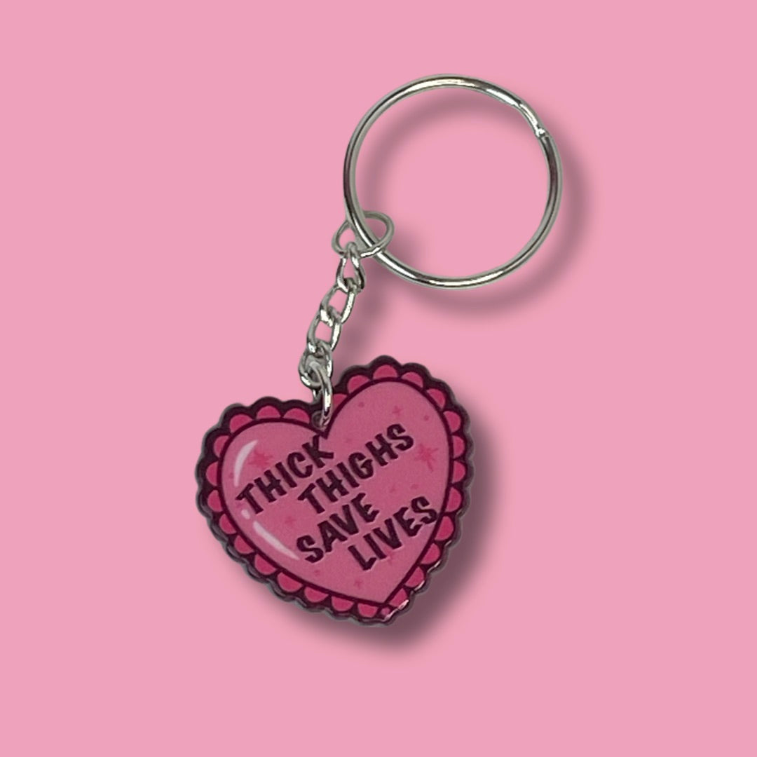 THICK THIGHS KEYCHAIN